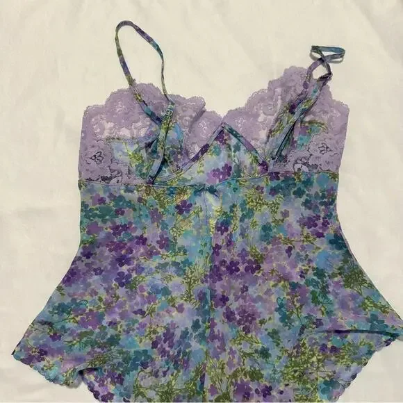 Victorias Secret Vintage Y2K spring summer floral bodysuit - Picture 3 of 4